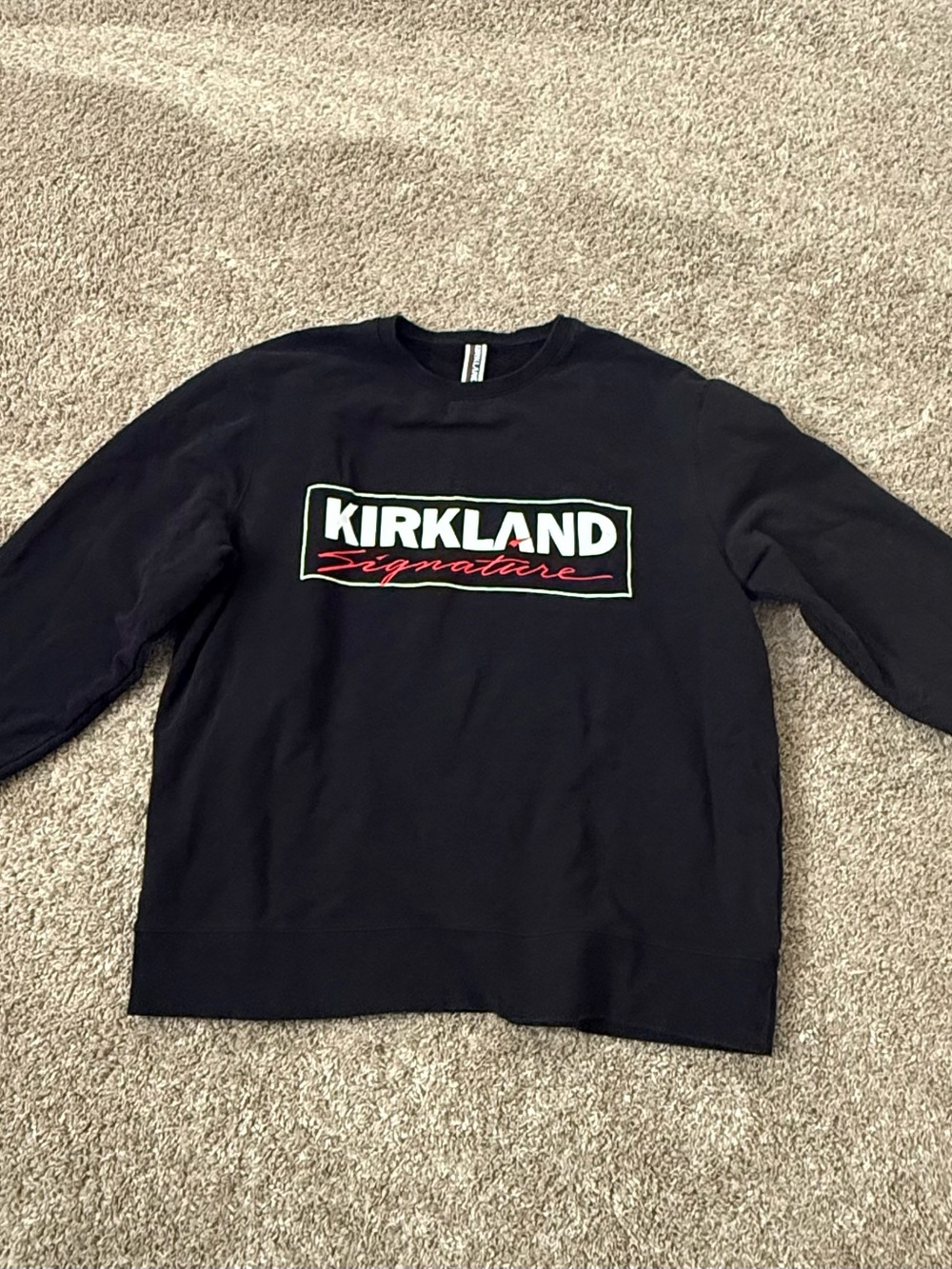 Kirkland Signature Black Crewneck Sweatshirt